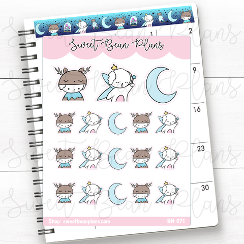 Fairy Forest Beans Vinyl Planner Stickers | Bn 071