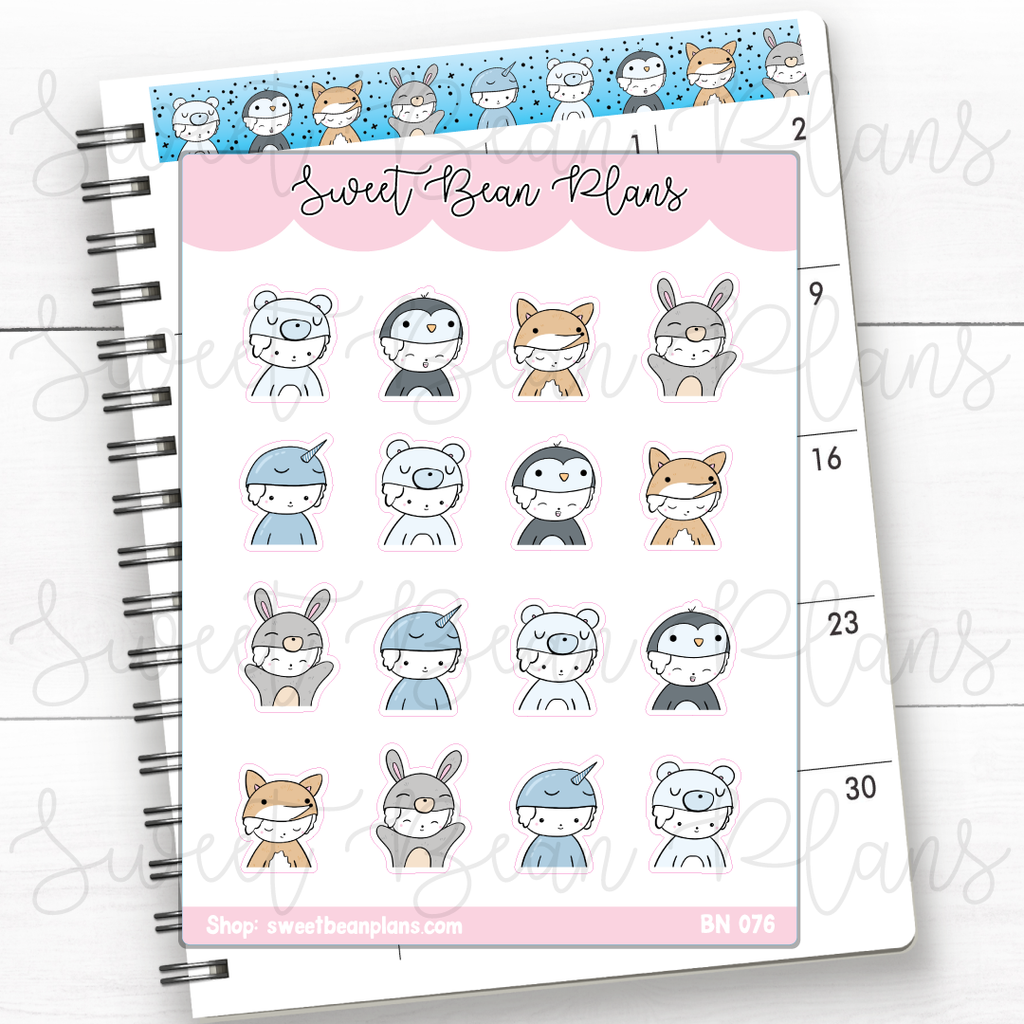 Winter Beans Vinyl Planner Stickers | Bn 076