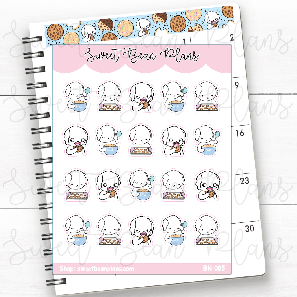 Cookie Baking Bean Vinyl Planner Stickers | Bn 095