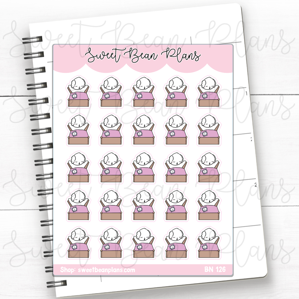 Early Wake Up Beans Vinyl Planner Stickers | Bn 126