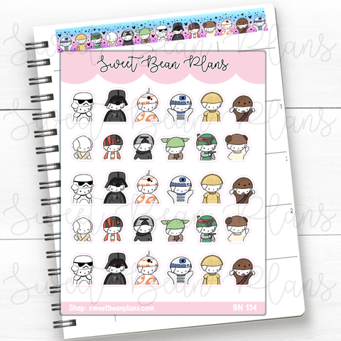 Space Beans Vinyl Planner Stickers | Bn 134
