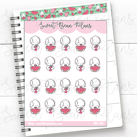 Watermelon Beans Vinyl Planner Stickers | Bn 140