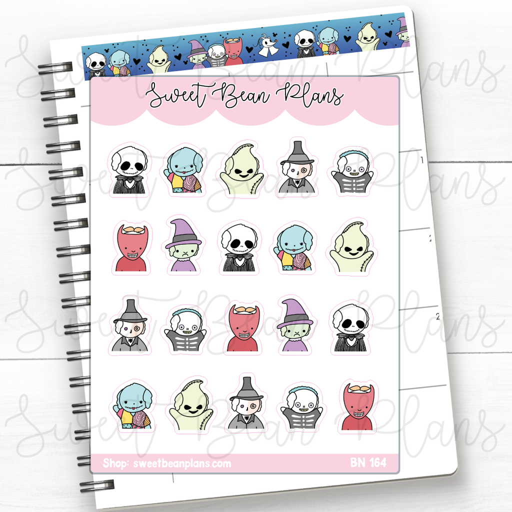 Nightmare Beans Vinyl Planner Stickers | Bn 164