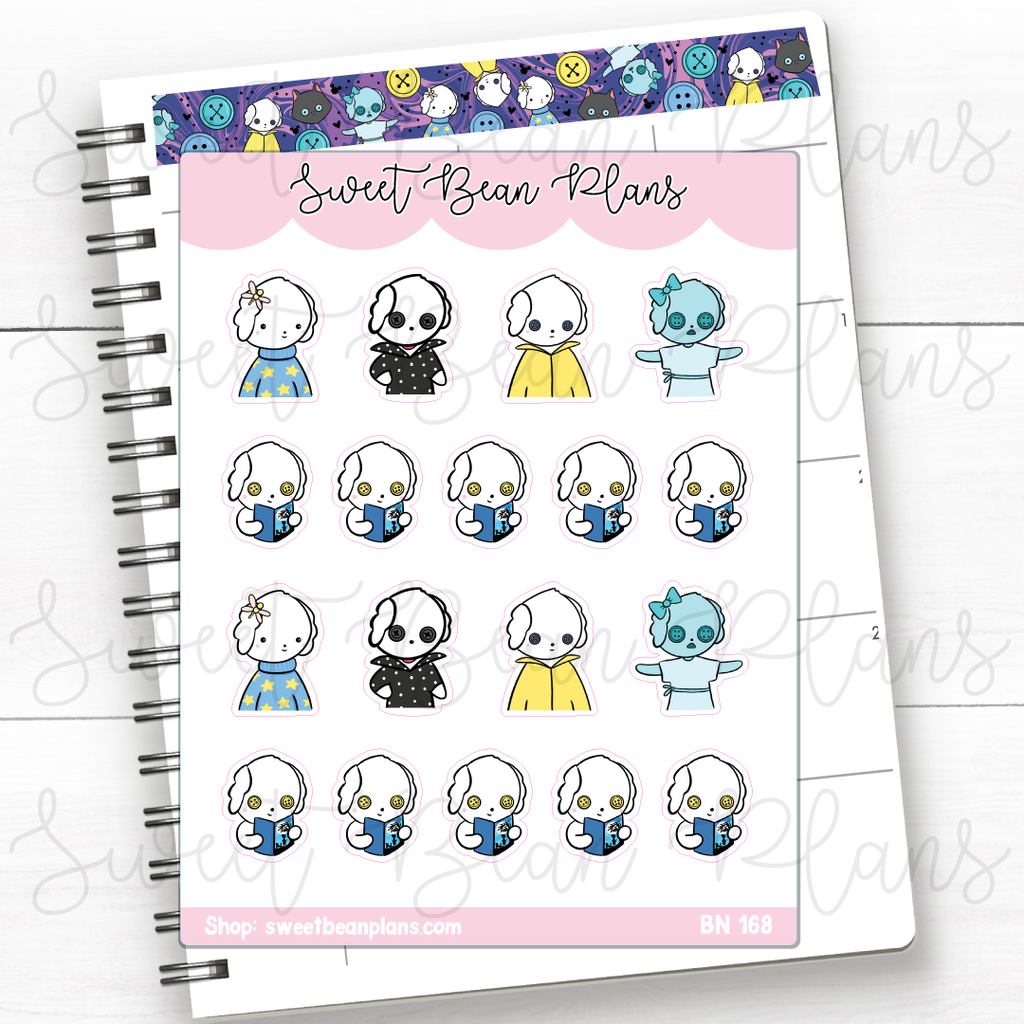 Button Beans Vinyl Planner Stickers | Bn 168