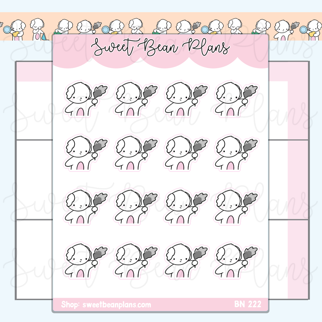 Dusting Beans Vinyl Planner Stickers | Bn 222