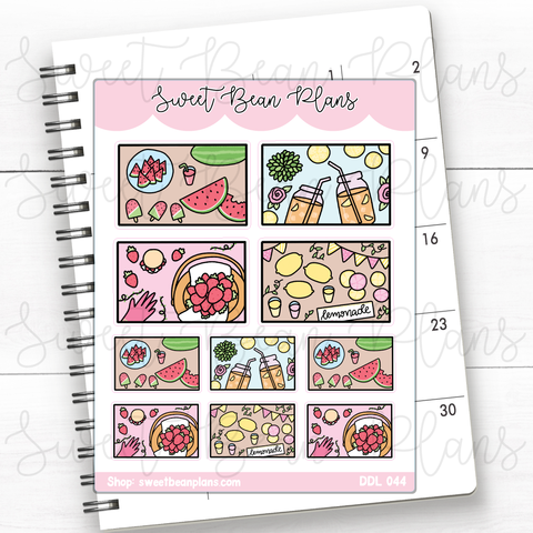 Summer Food Vinyl Planner Stickers | Ddl 044