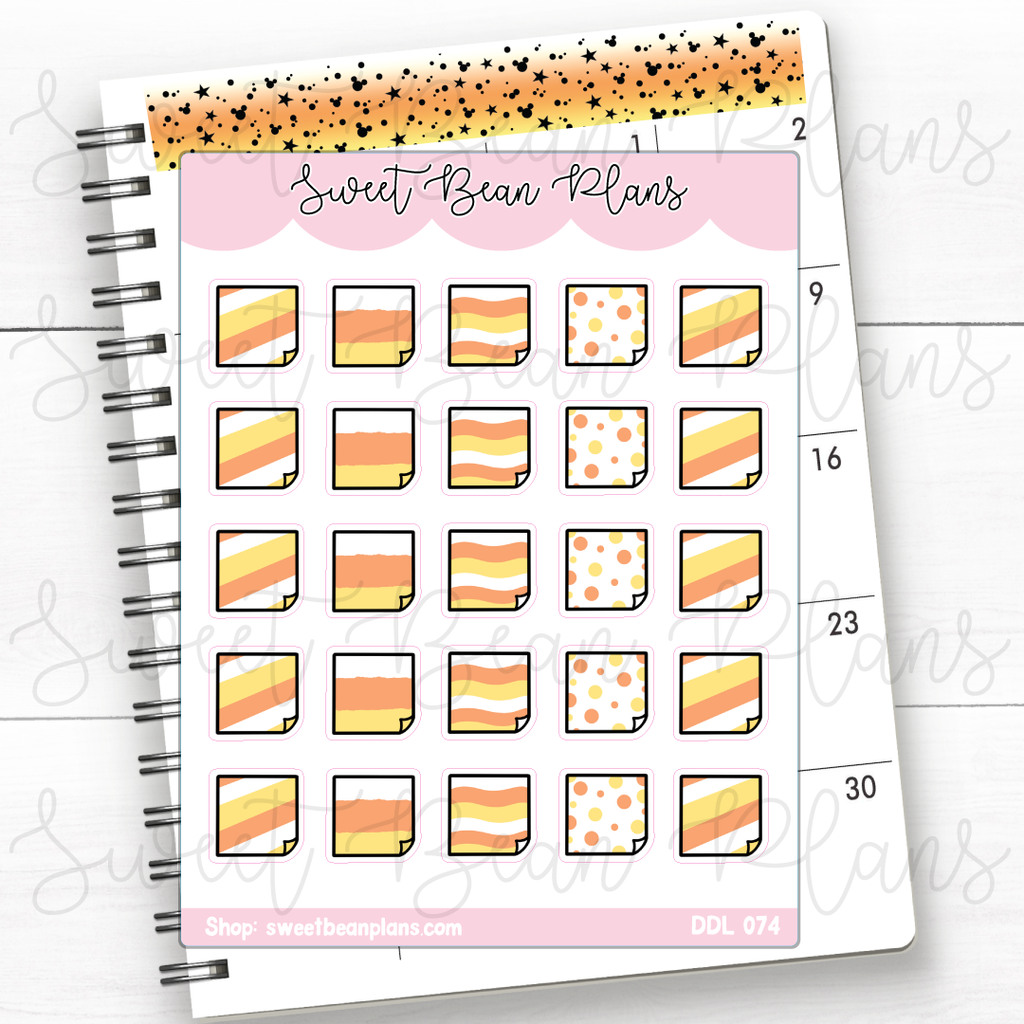 Halloween Candy Sticky Notes Vinyl Planner Stickers | Ddl 074