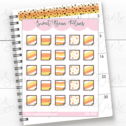 Halloween Candy Sticky Notes Vinyl Planner Stickers | Ddl 074