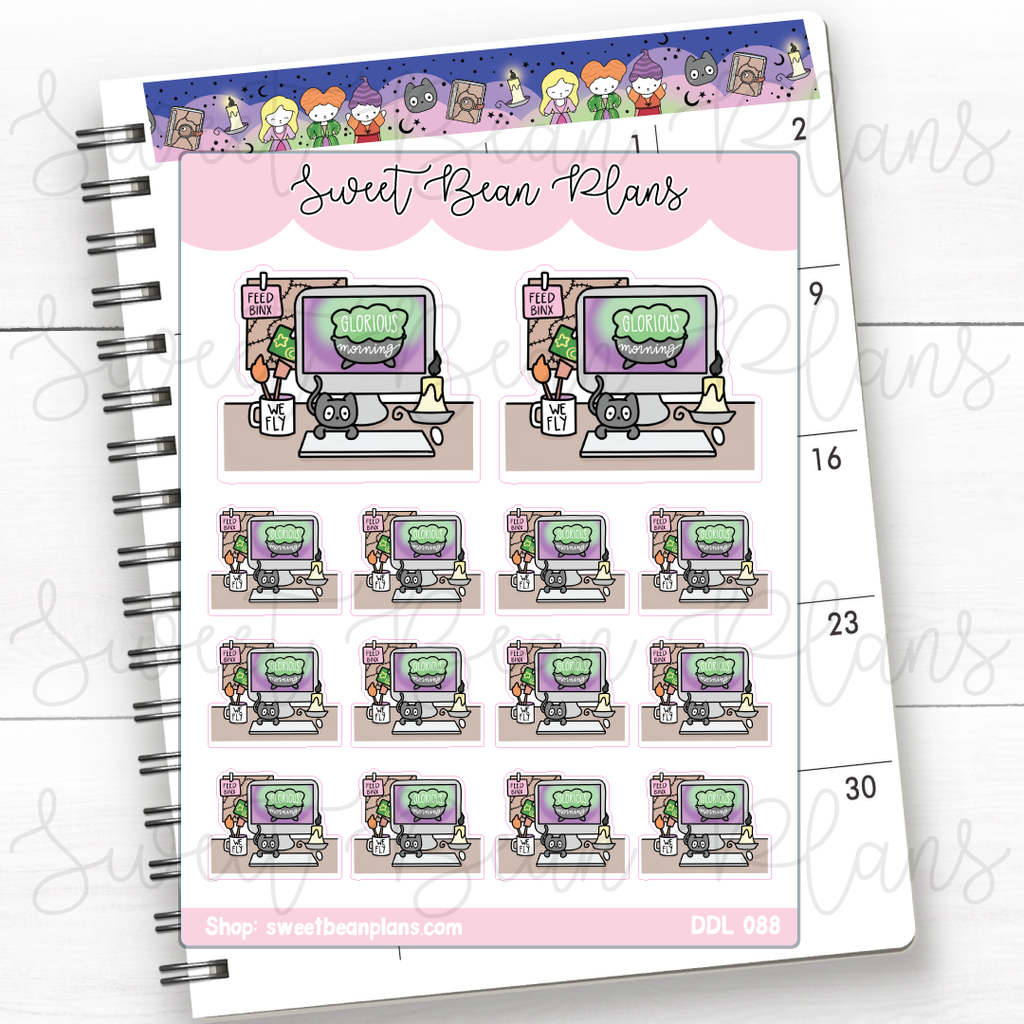 Hocus Witch Desk Vinyl Planner Stickers | Ddl 088