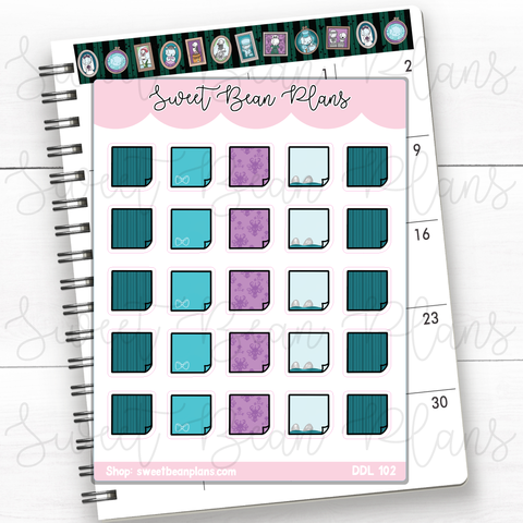 Haunted Sticky Notes Vinyl Planner Stickers | Ddl 102