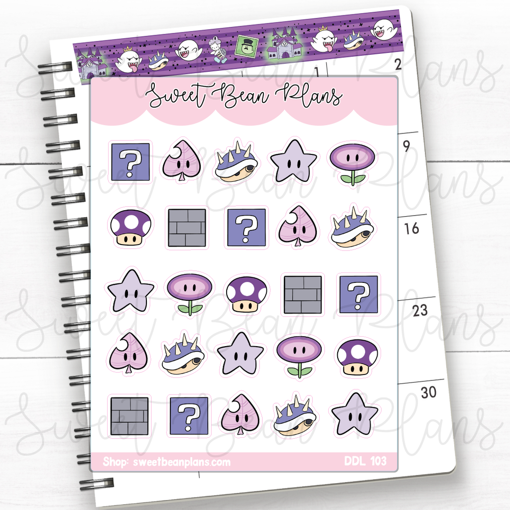 Boo's Scary Doodles Vinyl Planner Stickers | Ddl 103