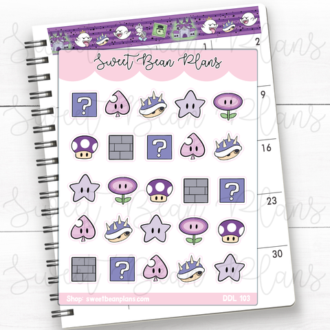 Boo's Scary Doodles Vinyl Planner Stickers | Ddl 103