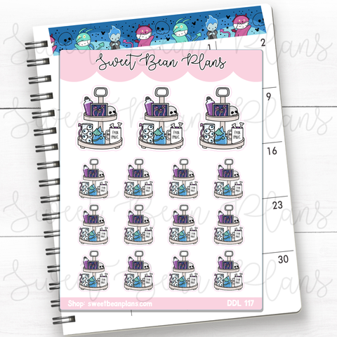 Hades Coffee Tray Vinyl Planner Stickers | Ddl 117