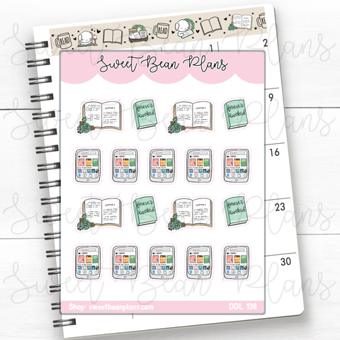 Forever Booked Vinyl Planner Stickers | Ddl 136
