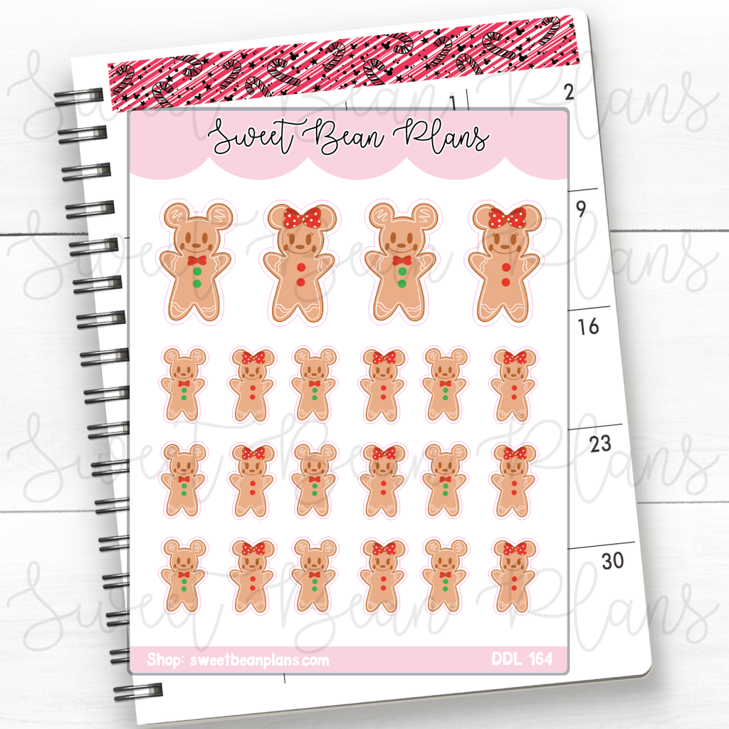 Gingerbread Magic Vinyl Planner Stickers | Ddl 164