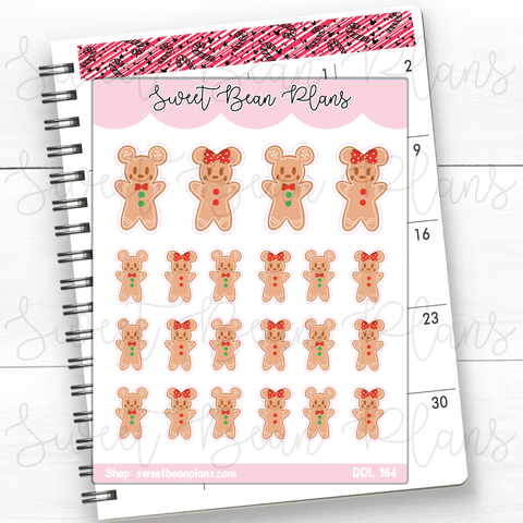 Gingerbread Magic Vinyl Planner Stickers | Ddl 164