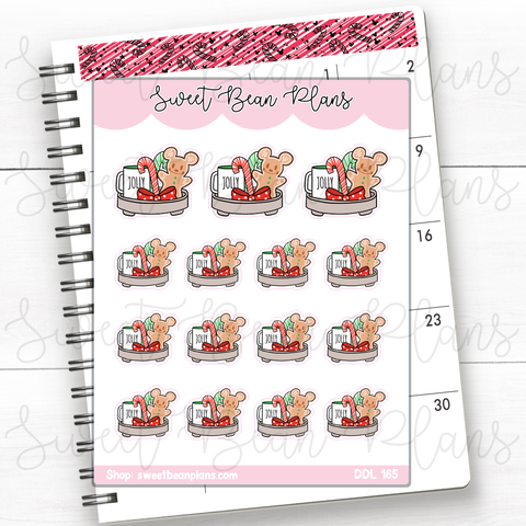Gingerbread Magic Coffee Tray Vinyl Planner Stickers | Ddl 165