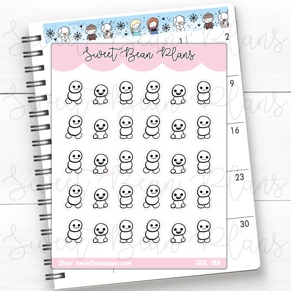Little Snow Dudes Vinyl Planner Stickers | Ddl 188