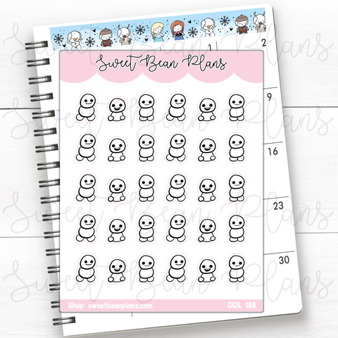 Little Snow Dudes Vinyl Planner Stickers | Ddl 188