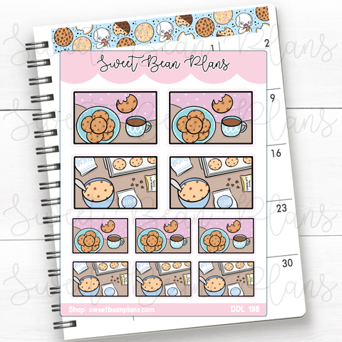Cookie Baking Flat Lay Vinyl Planner Stickers | Ddl 198