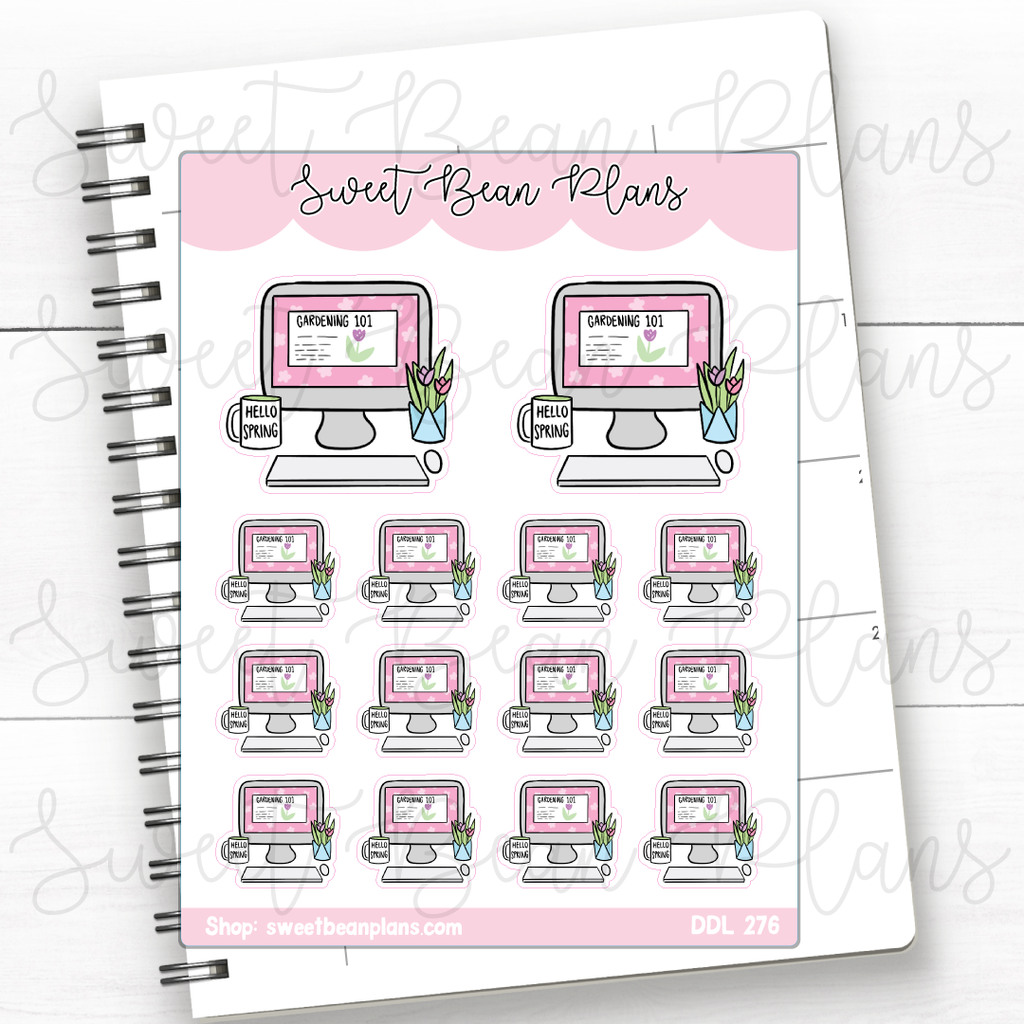Spring Desk Vinyl Planner Stickers | Ddl 276
