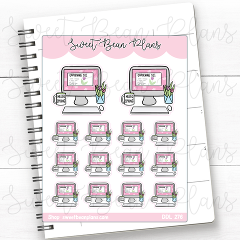 Spring Desk Vinyl Planner Stickers | Ddl 276