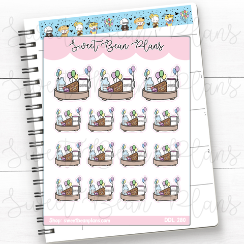 Adventure Coffee Tray Vinyl Planner Stickers | Ddl 280