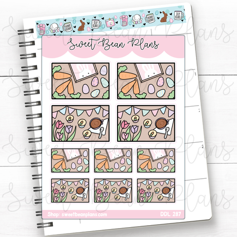 Easter Flat Lay Vinyl Planner Stickers | Ddl 287