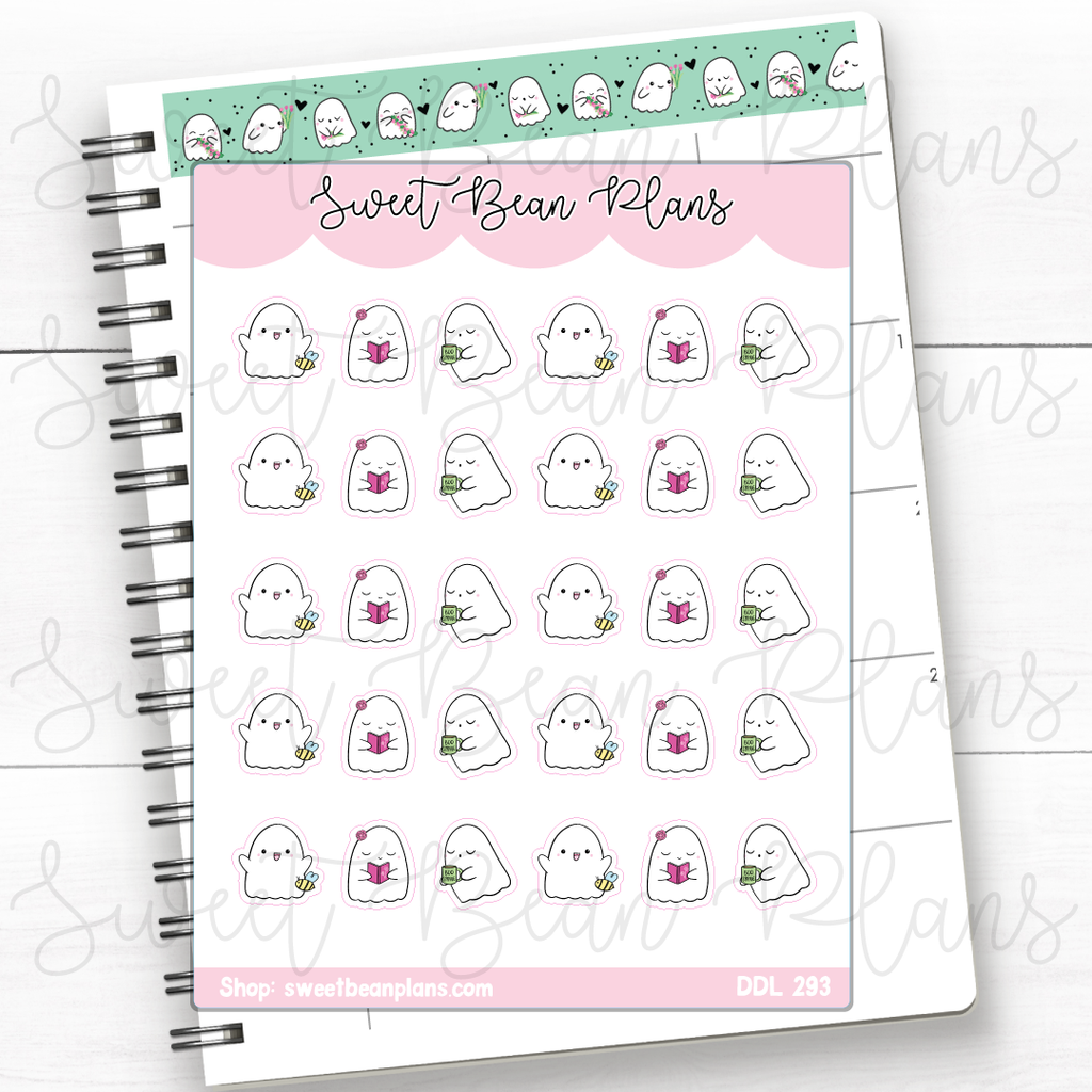 Spring Ghosts Vinyl Planner Stickers | Ddl 293