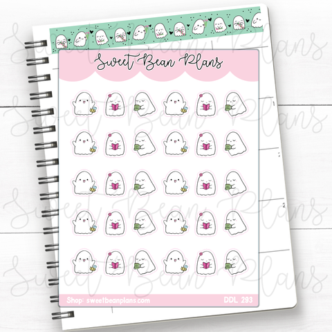 Spring Ghosts Vinyl Planner Stickers | Ddl 293