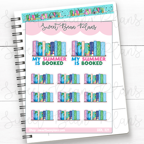 Booked Summer Vinyl Planner Stickers | Ddl 321