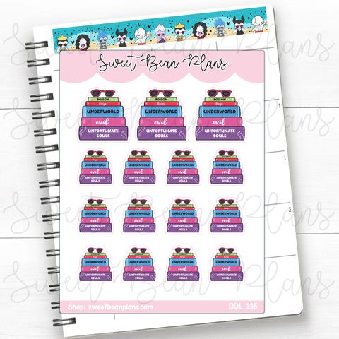 Villain Vacay Book Stack Vinyl Planner Stickers | Ddl 335