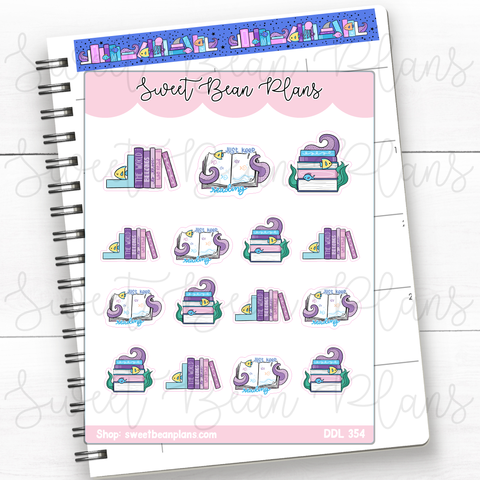 Ocean Books Vinyl Planner Stickers | Ddl 354