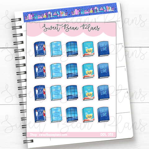 Blue Books Vinyl Planner Stickers | Ddl 355