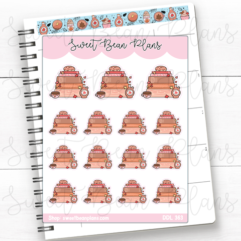 Maple Book Stack Vinyl Planner Stickers | Ddl 363