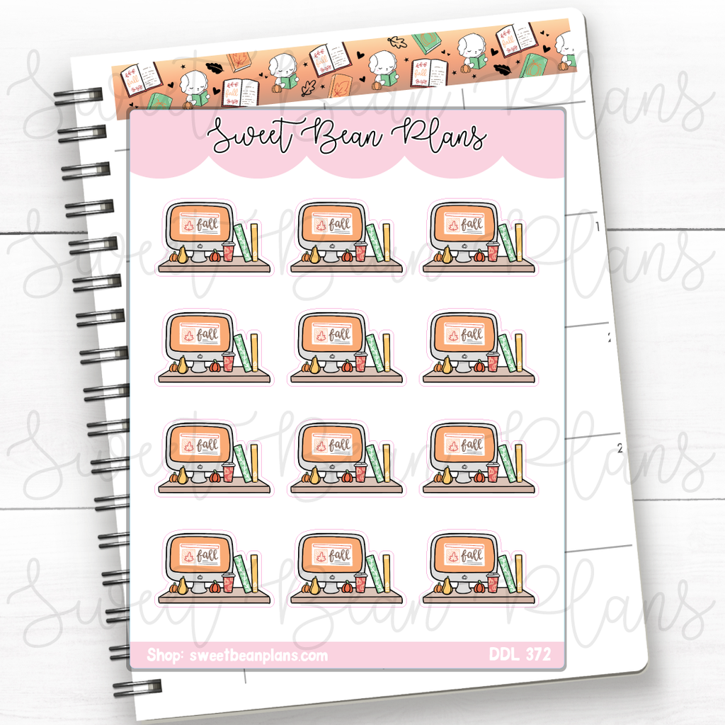 Fall Desk Vinyl Planner Stickers | Ddl 372