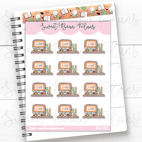 Fall Desk Vinyl Planner Stickers | Ddl 372