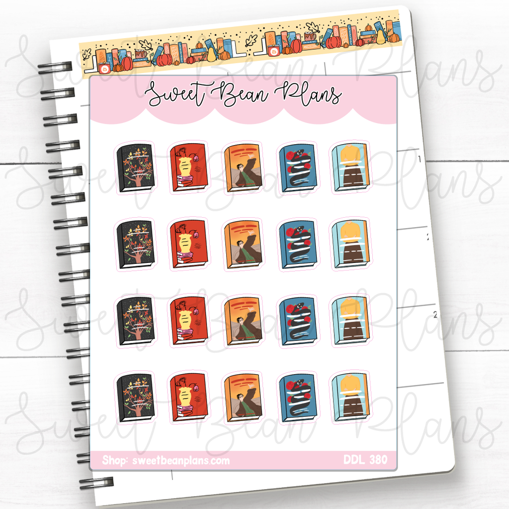 Autumn Books Vinyl Planner Stickers | Ddl 380