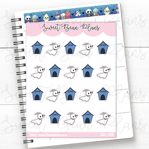 Zero Nightmare Doodles Vinyl Planner Stickers | Ddl 409