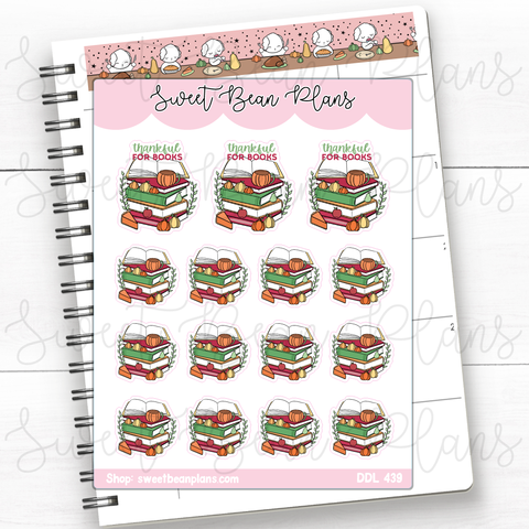 Thankful Books Vinyl Planner Stickers | Ddl 439