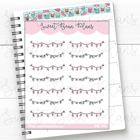 Peppermint Banners Vinyl Planner Stickers | Ddl 445