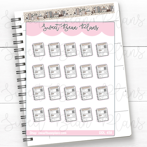 Neutral Planner Doodle Vinyl Planner Stickers | Ddl 458