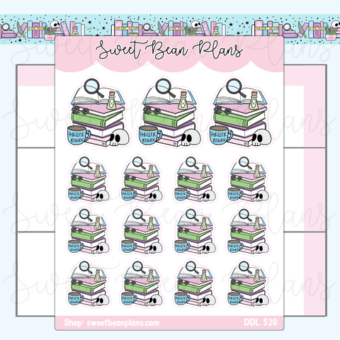 Thriller Book Stack Vinyl Planner Stickers | Ddl 520
