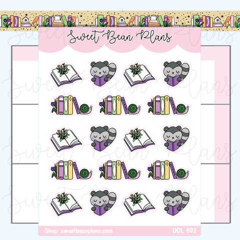 Spring Critters Read Vinyl Planner Stickers | Ddl 602