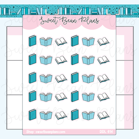 May Book Doodles Vinyl Planner Stickers (2023)| Ddl 614