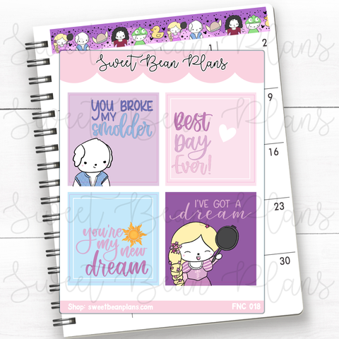 Best Day Full Boxes Vinyl Planner Stickers | Fnc 018