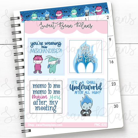 Hades Full Boxes Vinyl Planner Stickers | Fnc 020