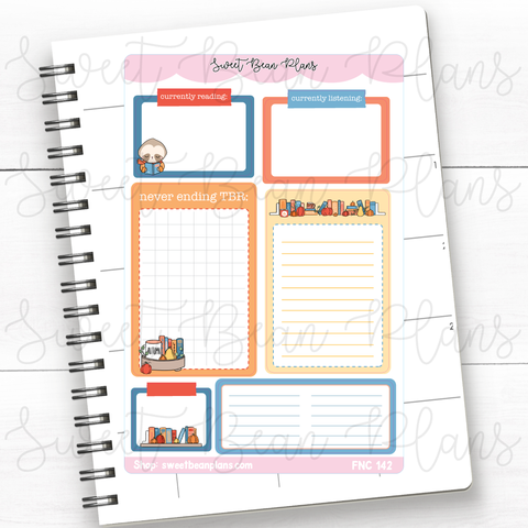 Autumn Reads Planning Large Functional Vinyl Planner Sticker | Fnc 142