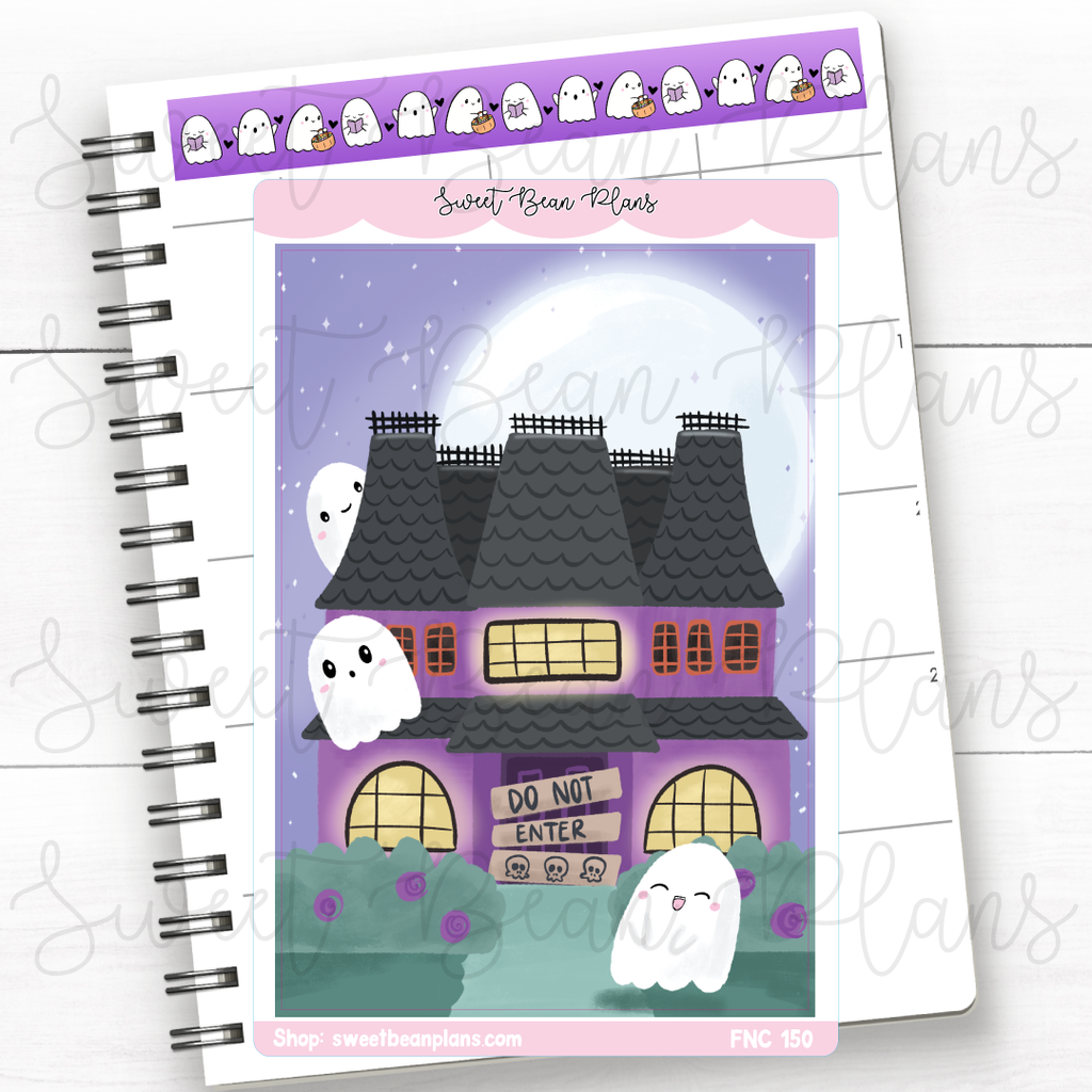 Haunted House Large Vinyl Planner Sticker | Fnc 150