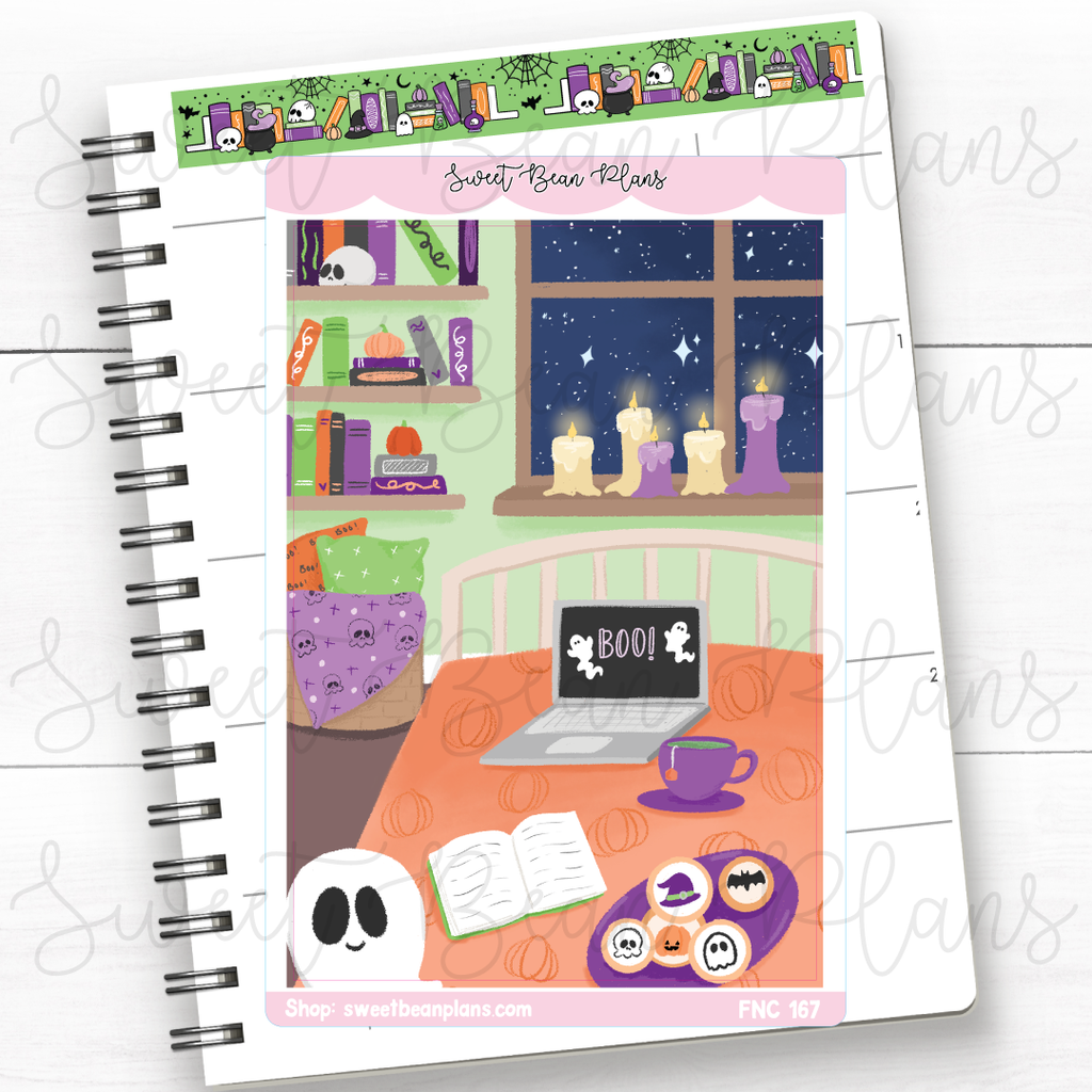 Spooky Room Large Vinyl Planner Sticker | Fnc 167